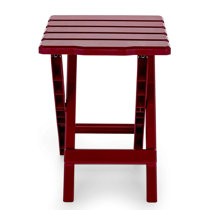 Adams quikfold rectangular red polypropylene deals classic adirondack folding side table